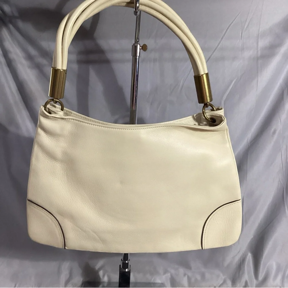 GUCCI Cream Calf Skin Leather Drawstring Hobo Shoulder Bag 109147